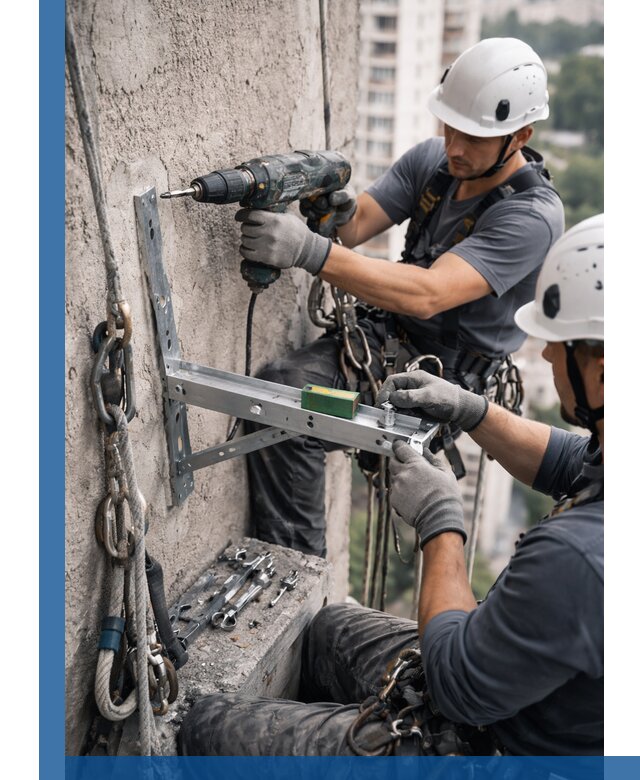 Установка кронштейнов кондиционера и крепежа в Пятигорске