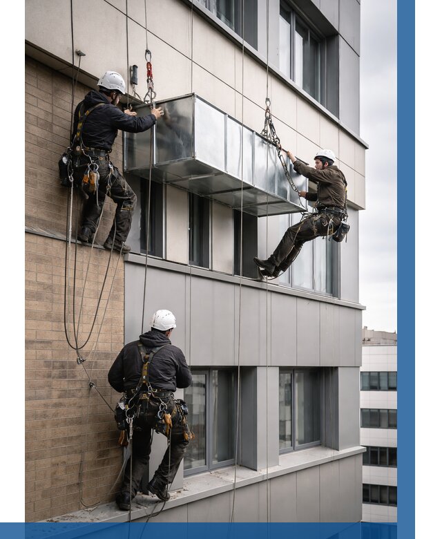 Монтаж воздуховодов на фасаде в Пятигорске от 1541 р. | ВЫСОТНИК-Птг