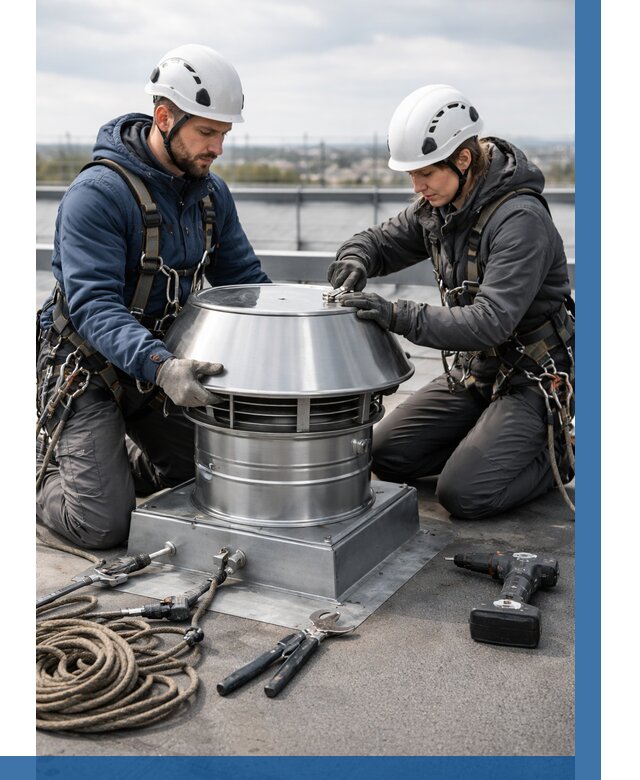 Установка дефлекторов на кровле в Пятигорске от 4623 р. | ВЫСОТНИК-Птг