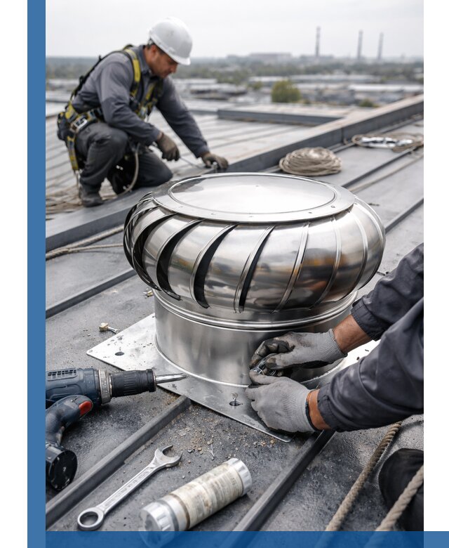 Установка дефлекторов на кровле в Пятигорске профессионально