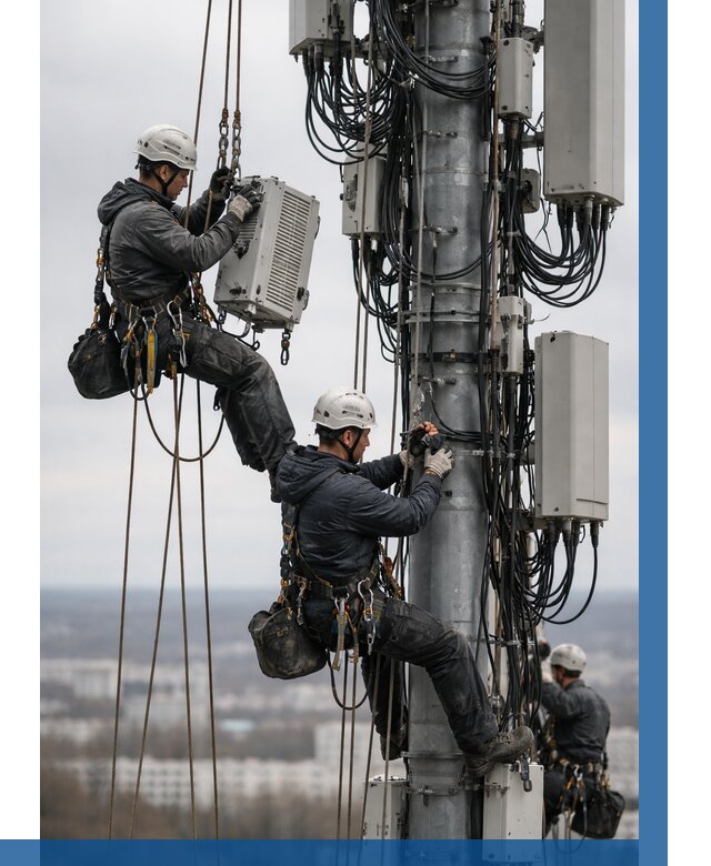 Монтаж оборудования связи на мачте в Пятигорске от 7705 р. | ВЫСОТНИК-Птг
