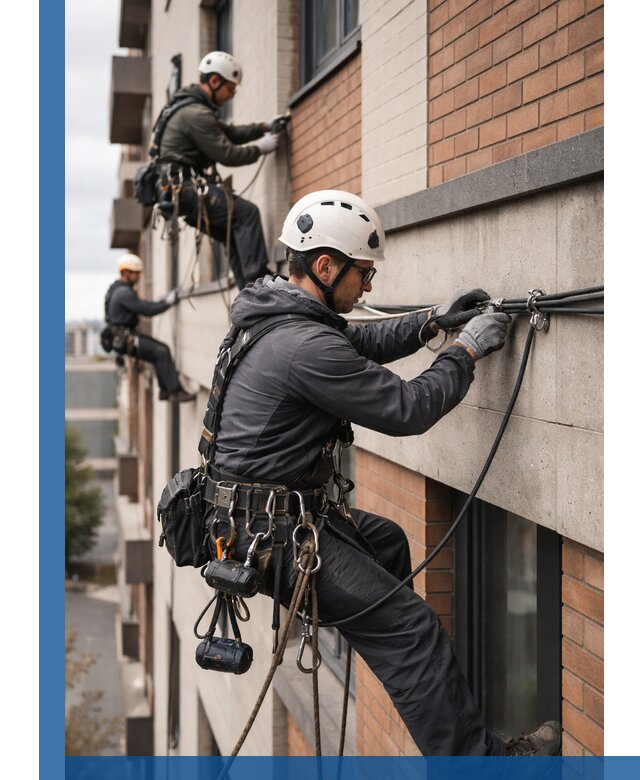 Крепление кабеля на фасаде монтаж и крепеж в Пятигорске