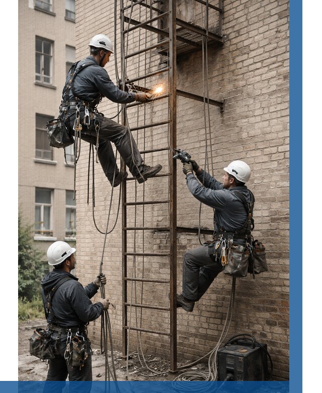 Ремонт пожарной лестницы в Пятигорске от 7705 р. | ВЫСОТНИК-Птг