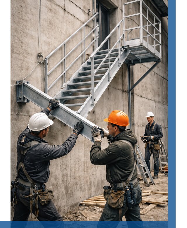 Монтаж металлических лестниц в Пятигорске от 15410 р. | ВЫСОТНИК-Птг