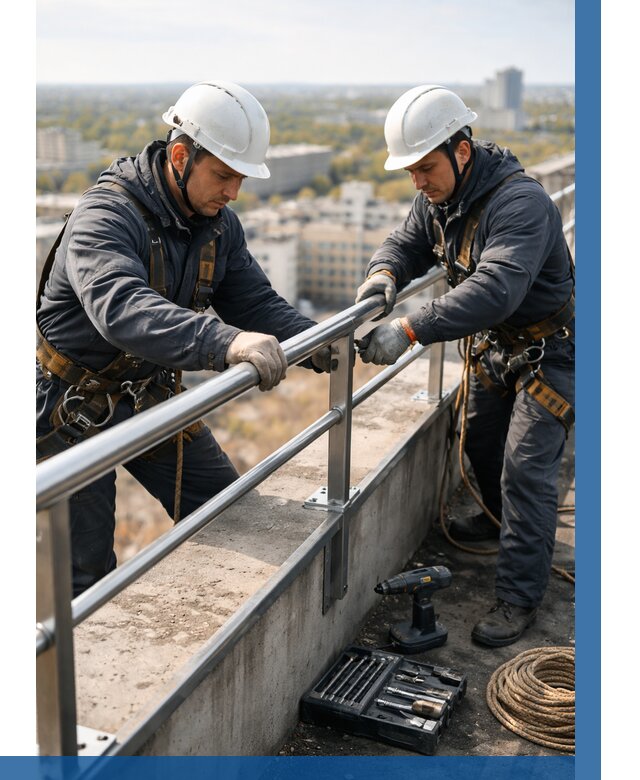 Монтаж перил на высоте в Пятигорске от 2568 р. | ВЫСОТНИК-Птг