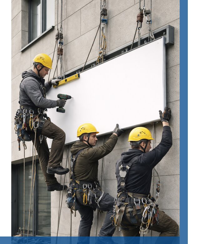 Монтаж рекламной вывески в Пятигорске от 8218 р. | ВЫСОТНИК-Птг