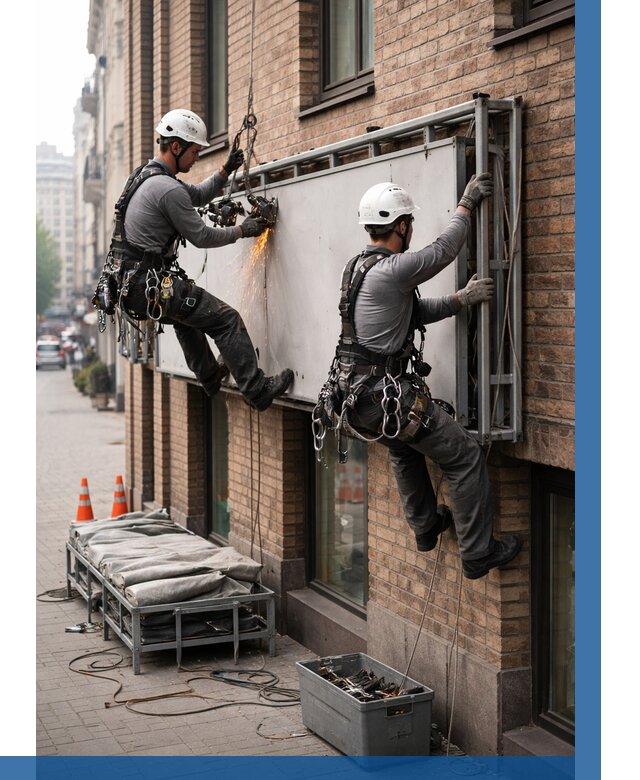 Демонтаж рекламной вывески в Пятигорске от 6677 р. | ВЫСОТНИК-Птг