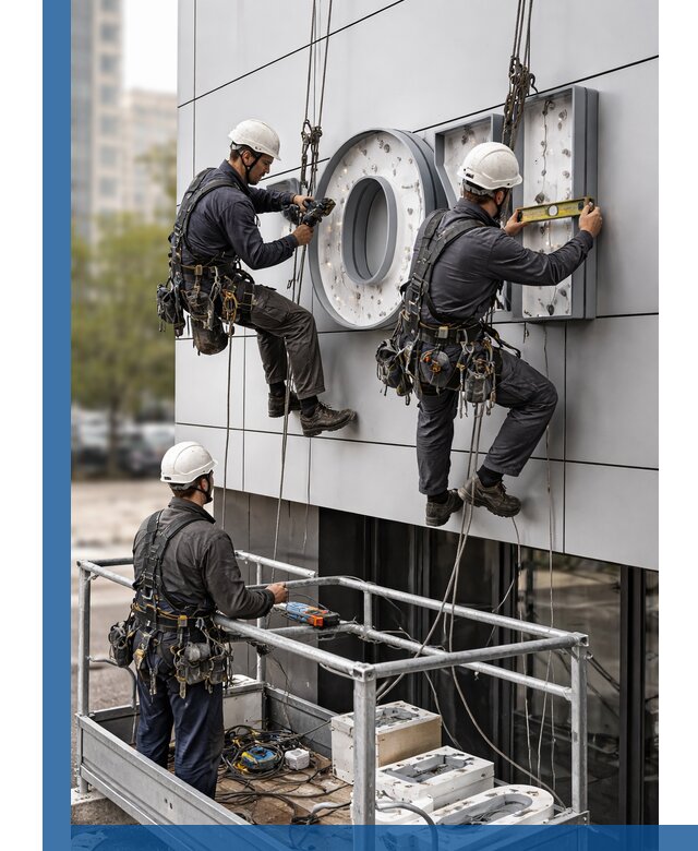 Профессиональный монтаж световых букв в Пятигорске под ключ