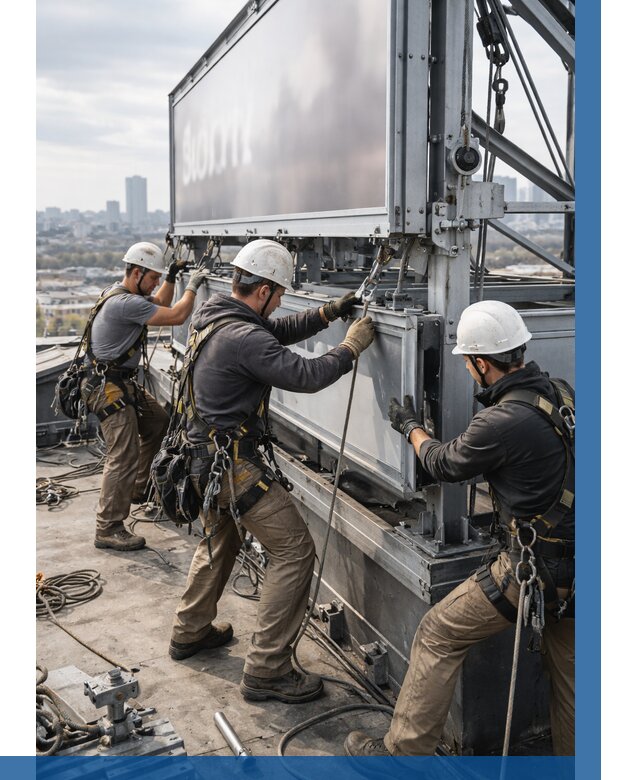 Монтаж крышной рекламной конструкции в Пятигорске от 61638 р.|ВЫСОТНИК-Птг