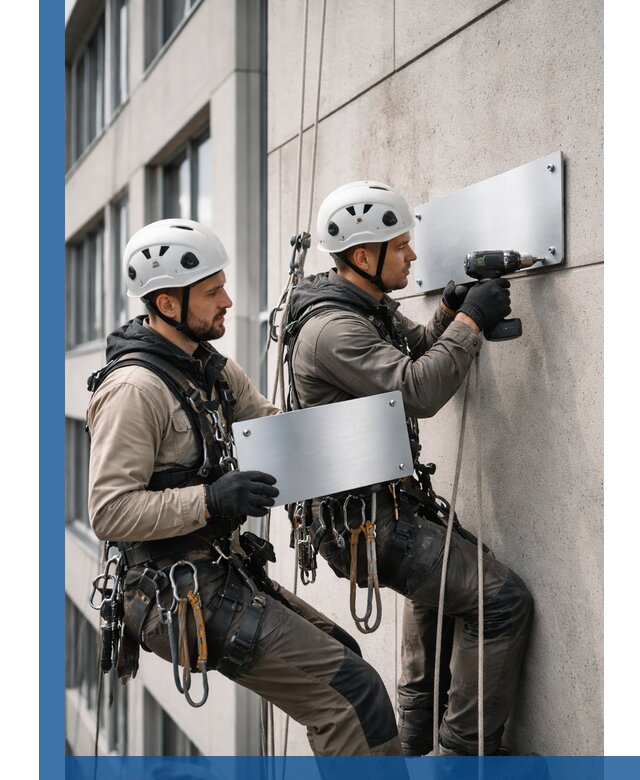 Монтаж табличек и указателей в Пятигорске для зданий и сооружений