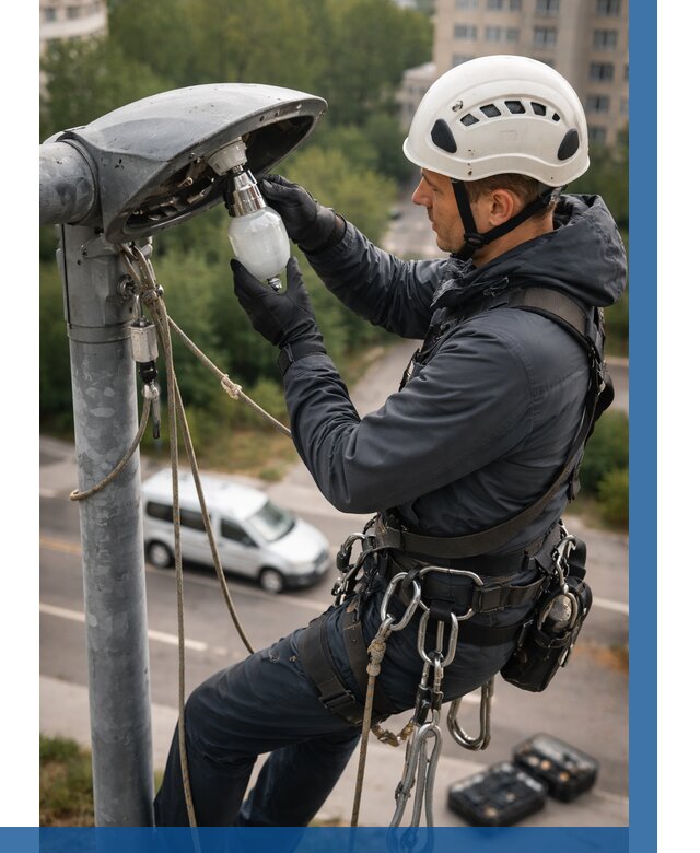 Замена ламп на высоте в Пятигорске от 2568 р. | ВЫСОТНИК-Птг