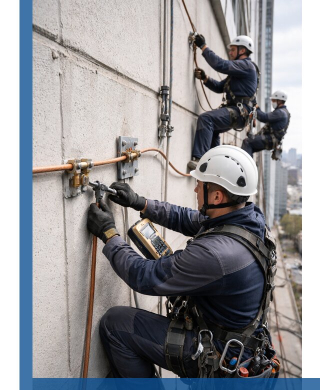 Монтаж системы заземления здания и молниезащиты в Пятигорске