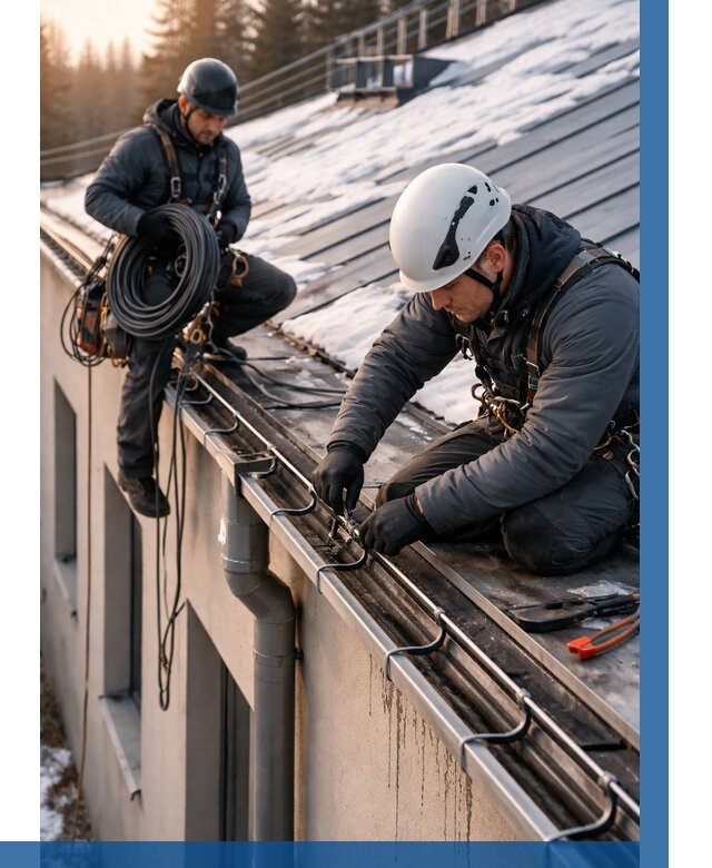 Монтаж греющего кабеля на кровле в Пятигорске от 462 р. | ВЫСОТНИК-Птг