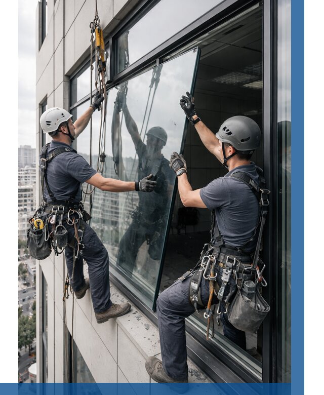 Замена стеклопакетов на высоте в Пятигорске от 5650 р. | ВЫСОТНИК-Птг