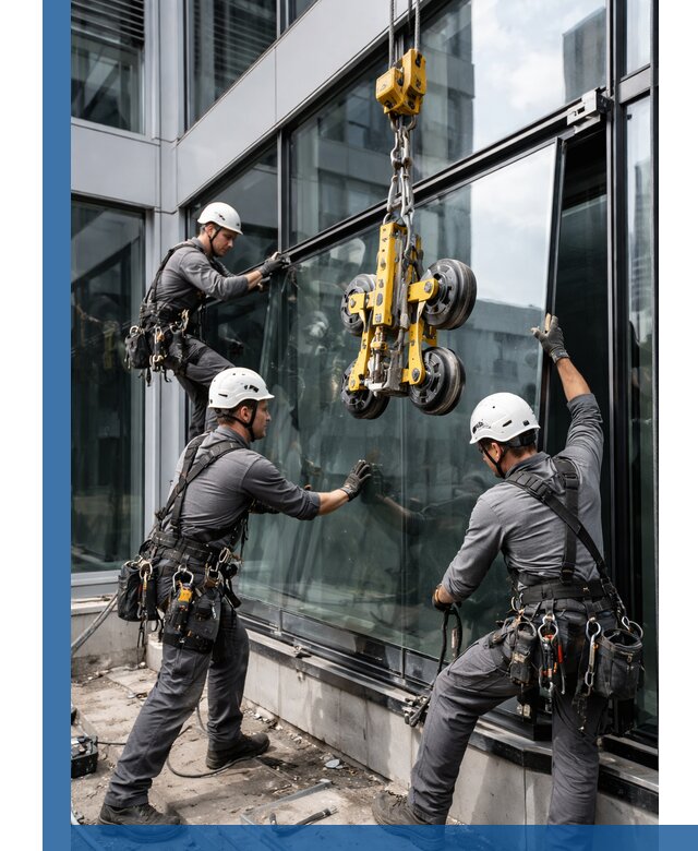 Структурное остекление фасадов в Пятигорске монтаж и обслуживание