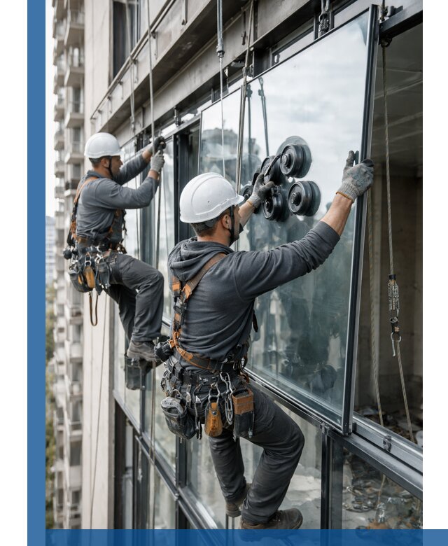 Витражное остекление фасадов и лоджий в Пятигорске под ключ