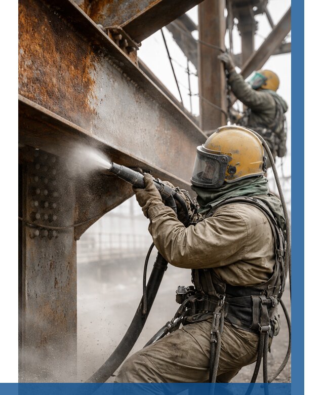 Пескоструйная очистка металлоконструкций в Пятигорске по 616 р.  ВЫСОТНИК-Птг