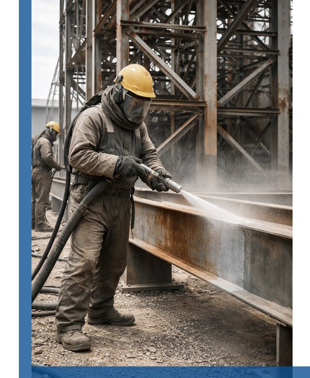 Пескоструйная очистка металлоконструкций в Пятигорске промышленная