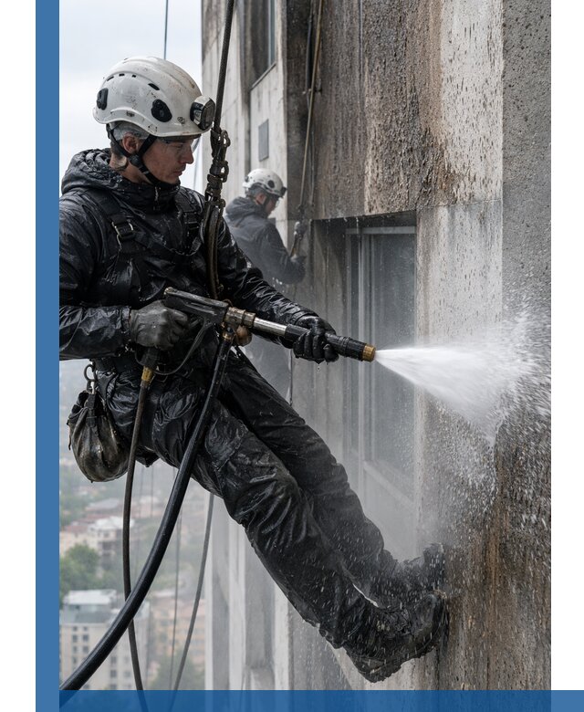 Гидроструйная очистка фасадов и конструкций в Пятигорске