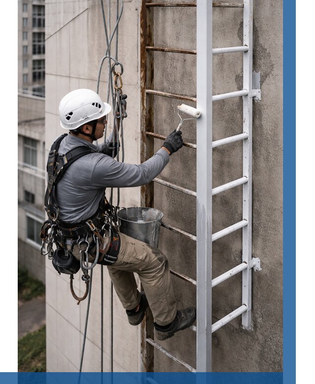 Покраска пожарных лестниц в Пятигорске от 4623 р. | ВЫСОТНИК-Птг