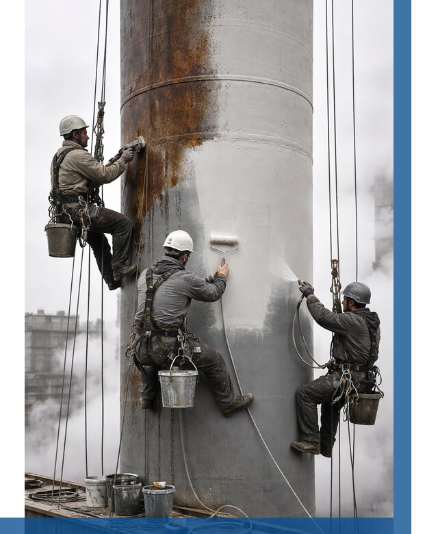 Покраска дымовых труб в Пятигорске от 8732 р. | ВЫСОТНИК-Птг