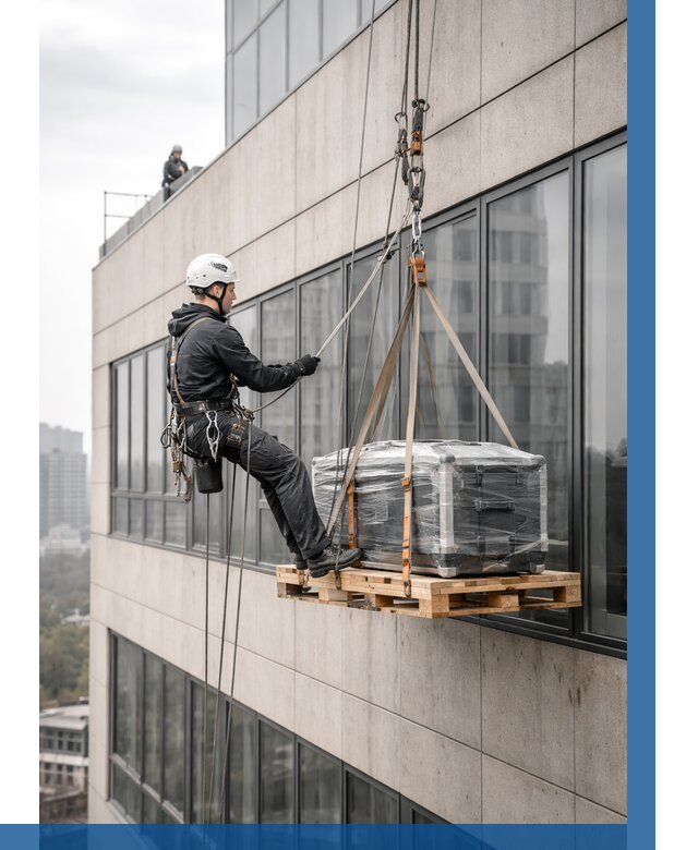 Спуск груза по фасаду в Пятигорске от 3596 р. | ВЫСОТНИК-Птг