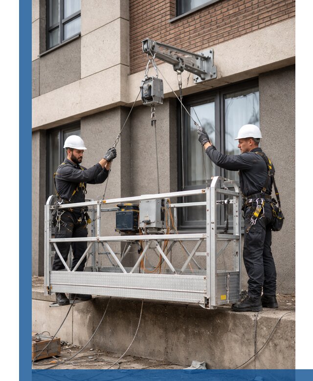 Монтаж и подъем фасадной люльки в Пятигорске с гарантией безопасности