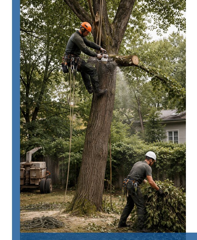 Кронирование деревьев в Пятигорске, безопасная высотная обрезка