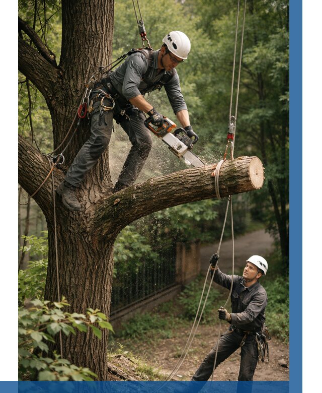 Спил деревьев альпинистами в Пятигорске от 8218 р. | ВЫСОТНИК-Птг