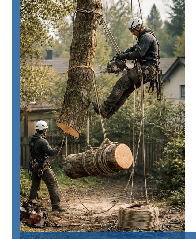 Валка деревьев частями в Пятигорске, безопасно и аккуратно